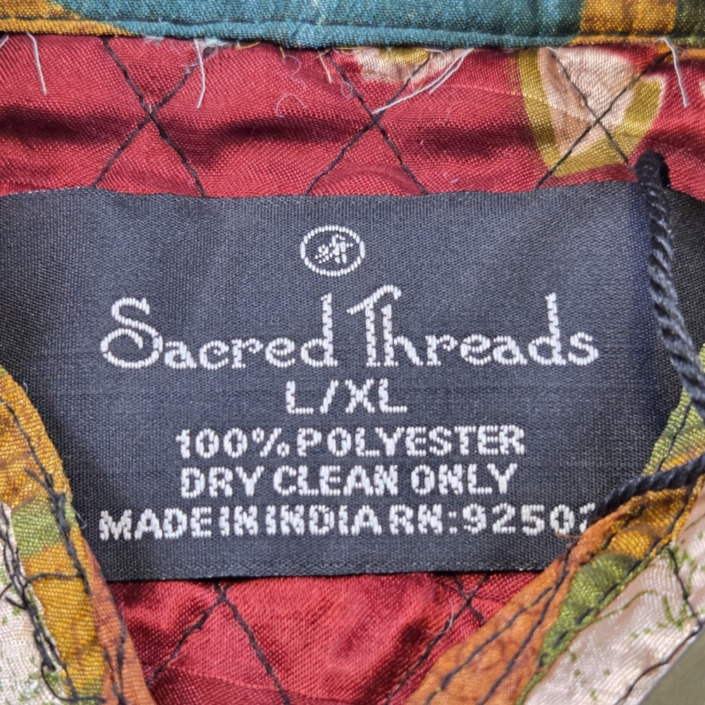 Sacred Threads Patchwork Quilted Jacket Women's L… - image 4